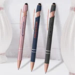 Soft Touch Rose Gold Trim Metal Pens