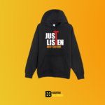 Just listen don't lecture Hoodie Black – Black