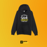 Nothing worth having comes easy Hoodie Black – Black - Image 2
