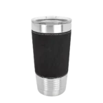 Polar Camel 20 oz. Laserable Leatherette Tumbler w/ Clear Lid - Image 2