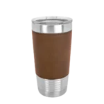 Polar Camel 20 oz. Laserable Leatherette Tumbler w/ Clear Lid - Image 14