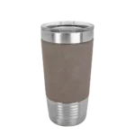 Polar Camel 20 oz. Laserable Leatherette Tumbler w/ Clear Lid - Image 13