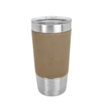 Polar Camel 20 oz. Laserable Leatherette Tumbler w/ Clear Lid - Image 12