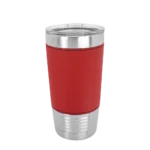 Polar Camel 20 oz. Laserable Leatherette Tumbler w/ Clear Lid - Image 8