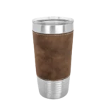 Polar Camel 20 oz. Laserable Leatherette Tumbler w/ Clear Lid - Image 7