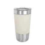 Polar Camel 20 oz. Laserable Leatherette Tumbler w/ Clear Lid - Image 5