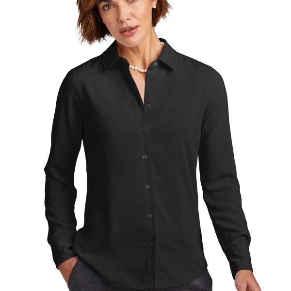 Brooks Brothers Women's Full-Button Satin Blouse BB18007