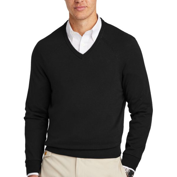 Brooks Brothers Cotton Stretch V-Neck Sweater BB18400