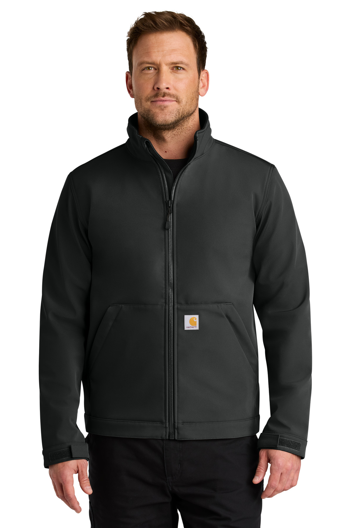 CT106438_black_model_front-1.jpg Carhartt Rain Defender Soft Shell Jacket CT106438 - Image 1