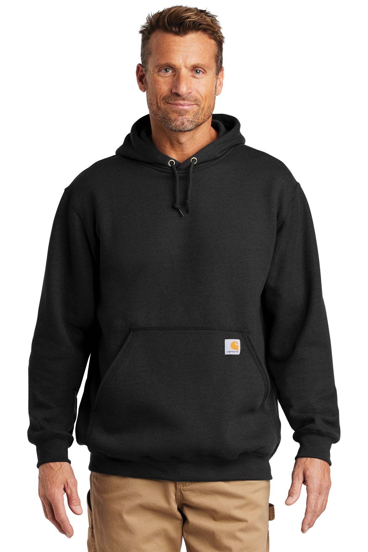CTK121_black_model_front_102018.jpg Carhartt Midweight Hooded Sweatshirt - Image 1