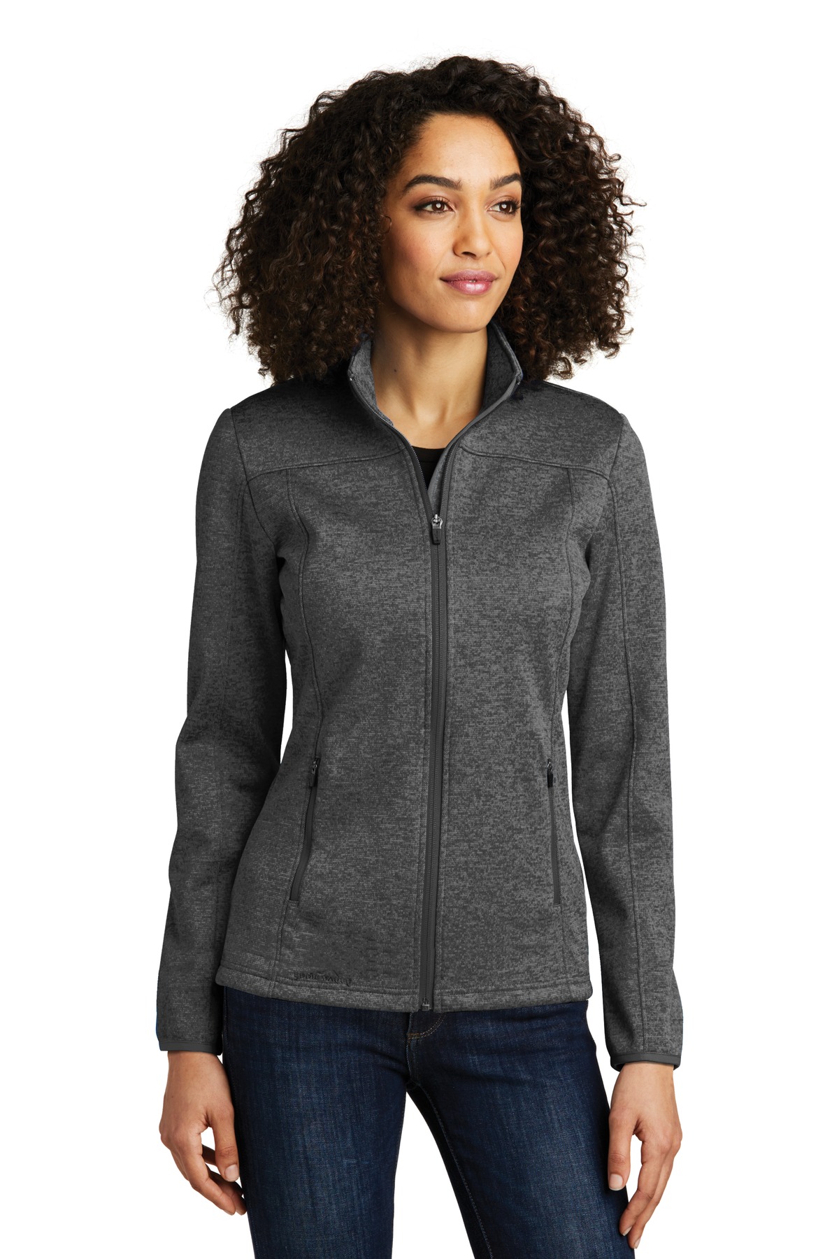 EB541_blackhthrblack_model_front_072017.jpg Eddie Bauer Ladies StormRepel Soft Shell Jacket - Image 1