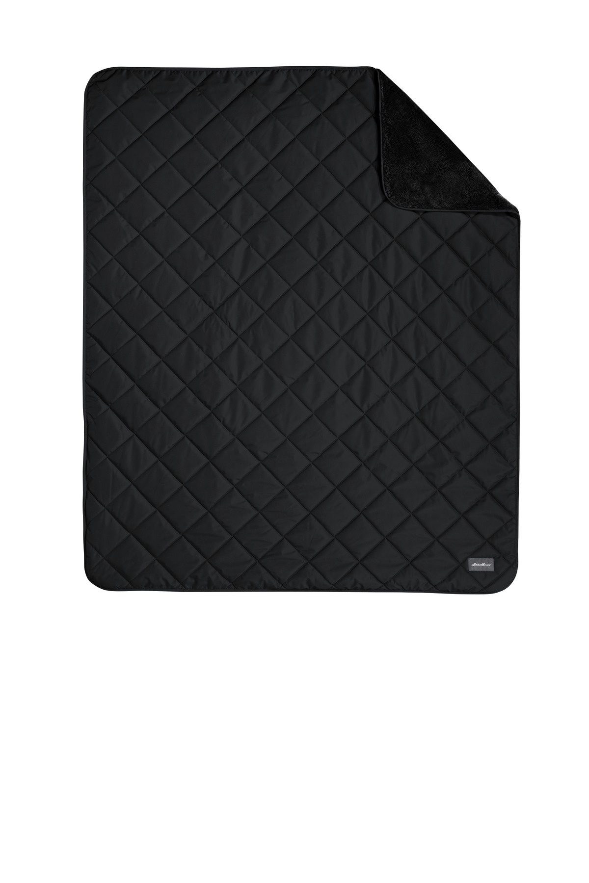 EB751_black_flat_front.jpg Eddie Bauer Quilted Insulated Fleece Blanket EB751 - Image 1