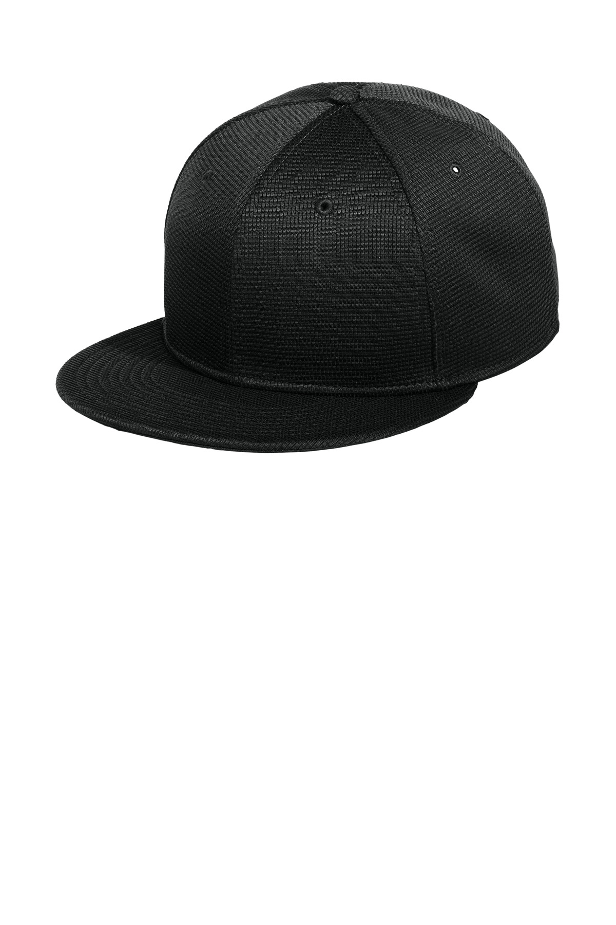 NE409_black_hat_left.jpg New Era Pivot Flat Bill Snapback Cap NE409 - Image 1
