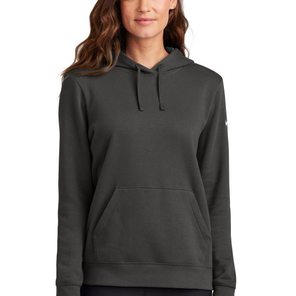 Nike Women's Club Fleece Sleeve Swoosh Pullover Hoodie NKFD9889