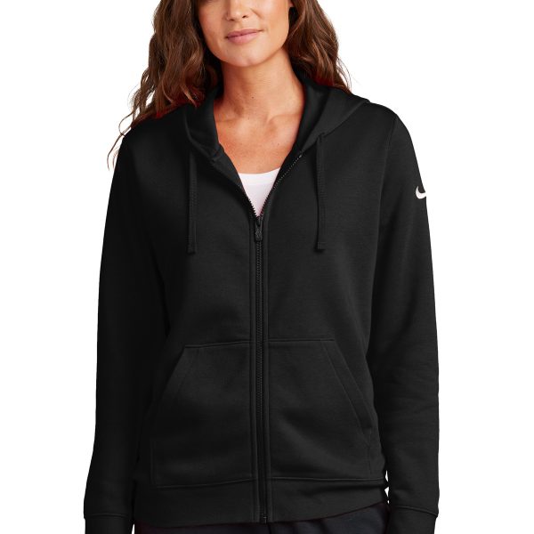 Nike Women's Club Fleece Sleeve Swoosh Full-Zip Hoodie NKFD9890