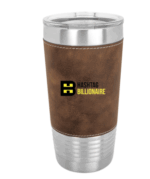 Polar Camel 20 oz. Laserable Leatherette Tumbler w/ Clear Lid
