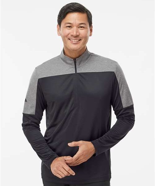 Adidas Men's Heathered Mélange 3-Stripes Polo