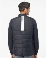 Adidas Men’s 3‑Stripes Puffer Full‑Zip Jacket - Image 2