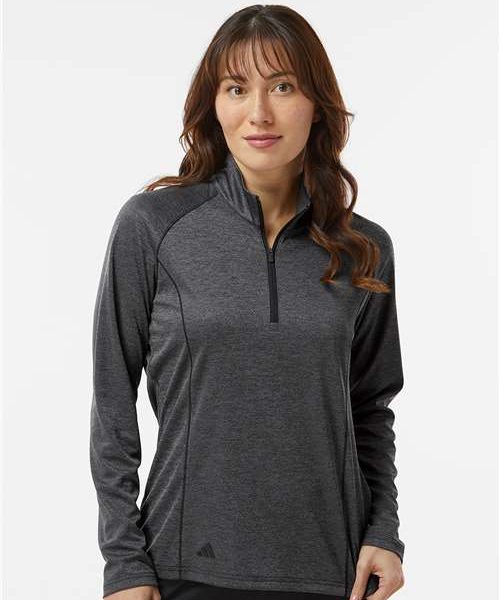 Adidas Men’s Space Dyed Quarter‑Zip Pullover