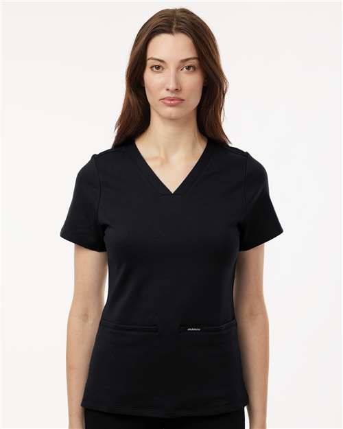 115864_omf_fm.jpg Women’s Cesi Ultrasoft Scrub V‑Neck Top - Image 1