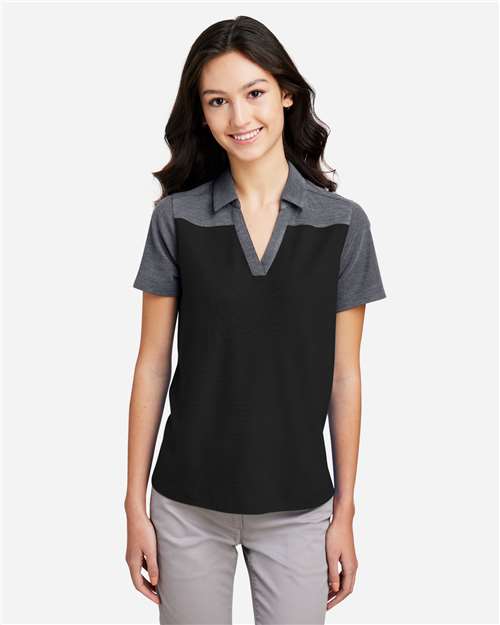 119340_omf_fm.jpg Women’s Fusion ChromaSoft™ Colorblock Polo - Image 1