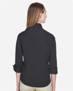 Women's Perfect Fit™ 3/4 Sleeve Stretch Poplin Dress Shirt - Image 2