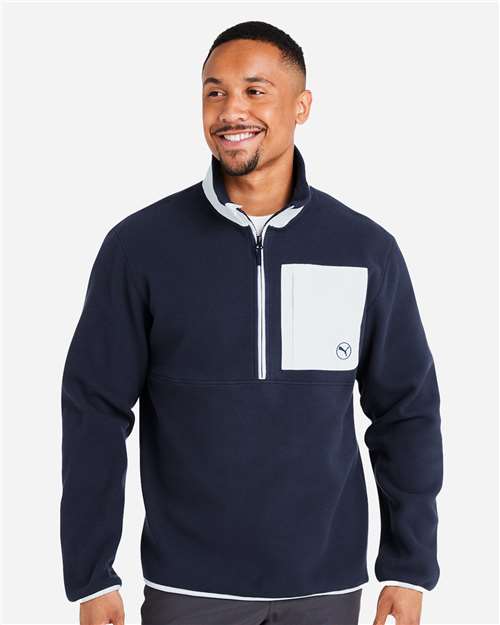 125114_omf_fm.jpg Men’s Fleece Quarter‑Zip Pullover - Image 1