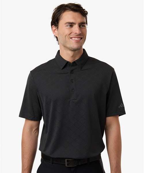 Adidas Men's Ultimate365 Mesh Glimmer Print Polo