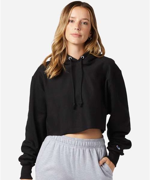 Champion Women’s Reverse Weave® Hooded Cropped Sweatshirt