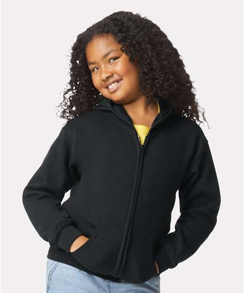 Gildan Youth Heavy Blend™ Full-Zip Hooded Sweatshirt