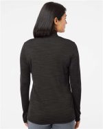 Adidas Women's Lightweight Mélange Quarter-Zip Pullover - Image 2