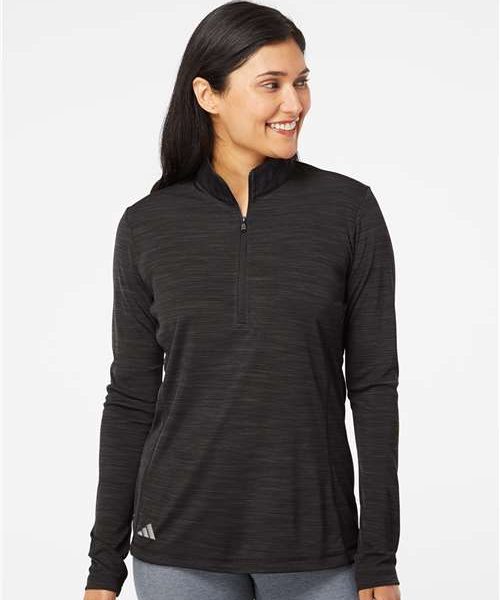 Adidas Women's Lightweight Mélange Quarter-Zip Pullover