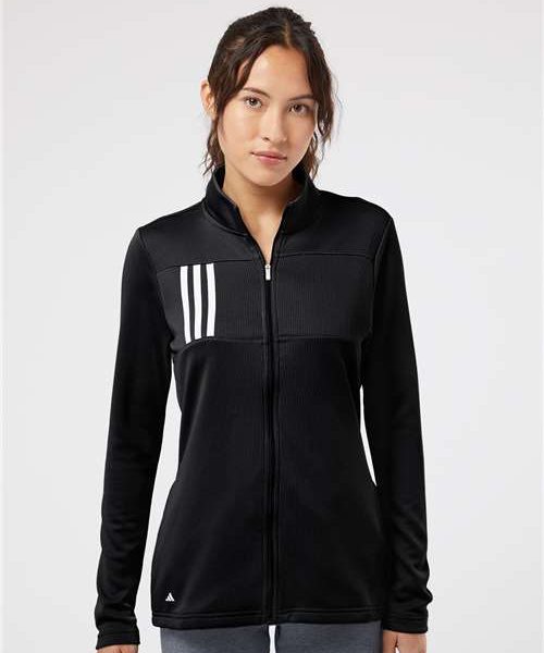 Adidas Men's 3-Stripes Double-Knit Quarter-Zip Pullover