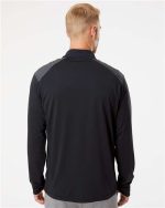Adidas Men's Heathered 3-Stripes Quarter-Zip Pullover - Image 2