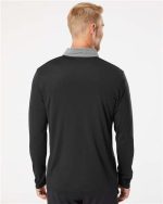 Adidas Men's Heathered Quarter-Zip Pullover - Image 2