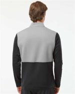Adidas Men's Heathered 3-Stripes Quarter-Zip Jacket - Image 2