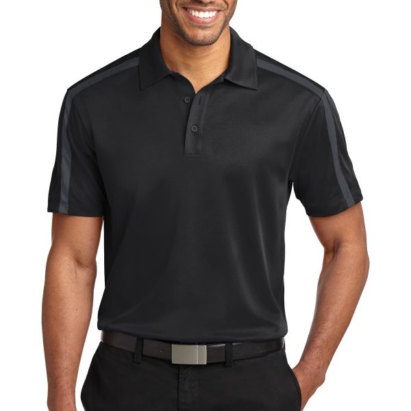 Port Authority Silk Touch Performance Colorblock Stripe Polo