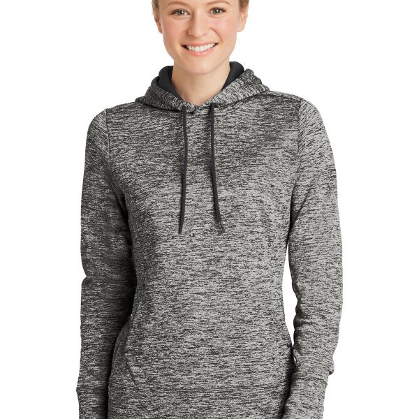 Sport-Tek Women's PosiCharge Electric Heather Fleece Hooded Pullover