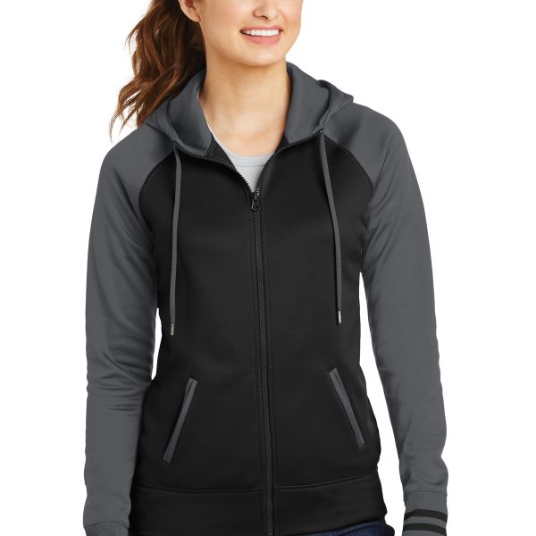 Sport-Tek Women's Sport-Wick Varsity Fleece Full-Zip Hooded Jacket