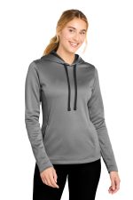 Sport-Tek Women's PosiCharge Sport-Wick Heather Fleece Hooded Pullover
