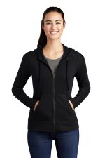 Sport-Tek Women's PosiCharge Tri-Blend Wicking Fleece Full-Zip Hooded Jacket LST293