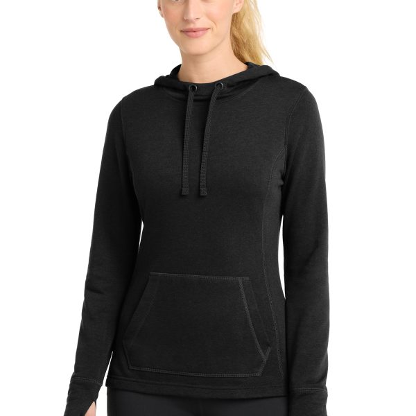 Sport-Tek Women's PosiCharge Tri-Blend Wicking Fleece Hooded Pullover