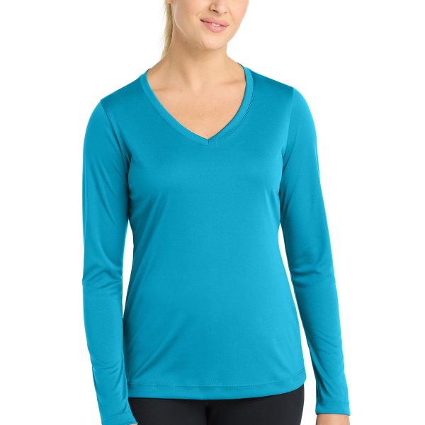 Sport-Tek Women's Long Sleeve PosiCharge Competitor™ V-Neck Tee