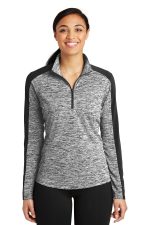 Sport-Tek Women's PosiCharge Electric Heather Colorblock 1/4-Zip Pullover