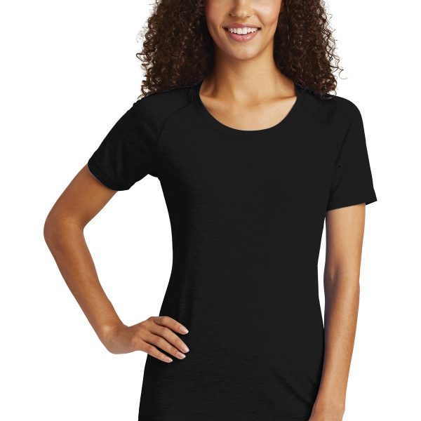 Sport-Tek Women's PosiCharge Tri-Blend Wicking Scoop Neck Raglan Tee