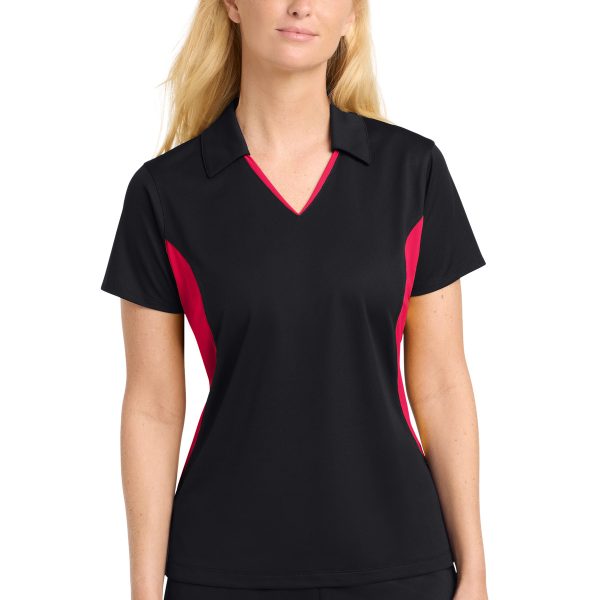 Sport-Tek Women's Side Blocked Micropique Sport-Wick Polo