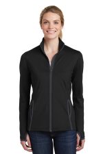 Sport-Tek Women's Sport-Wick Stretch Contrast Full-Zip Jacket