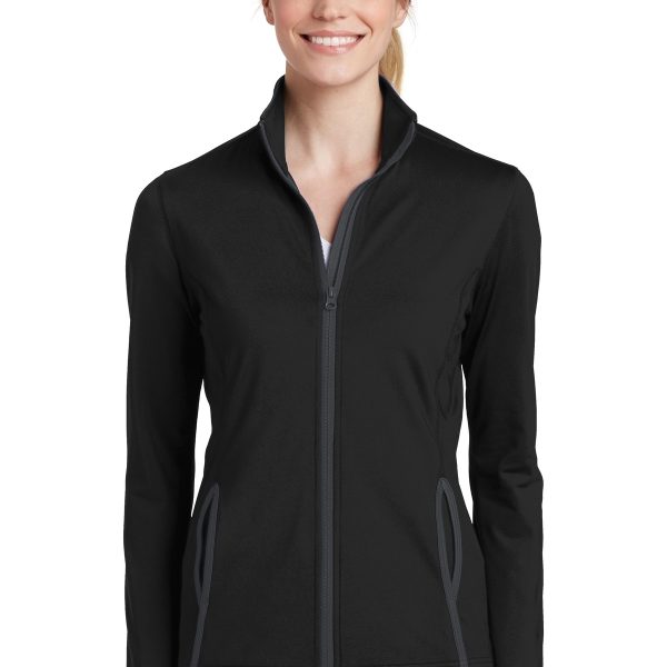 Sport-Tek Women's Sport-Wick Stretch Contrast Full-Zip Jacket