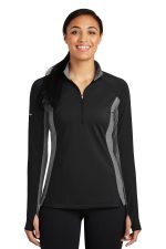 Sport-Tek Women's Sport-Wick Stretch Contrast 1/4-Zip Pullover