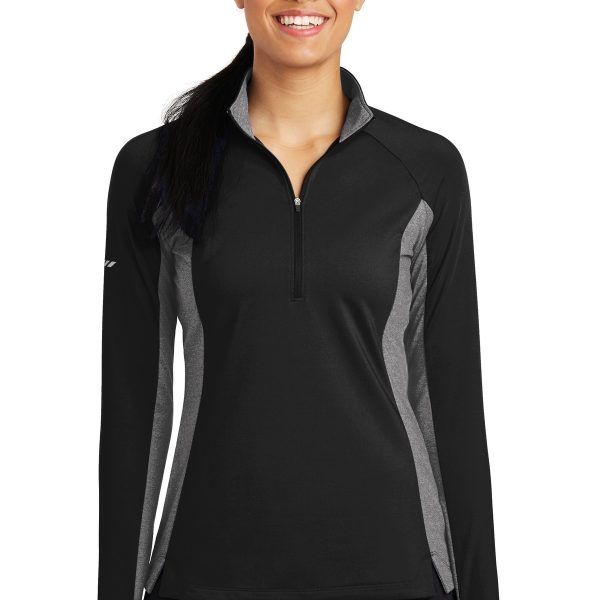 Sport-Tek Women's Sport-Wick Stretch Contrast 1/4-Zip Pullover
